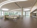 The spacious hall of the new staff restaurant is also happily used for events.